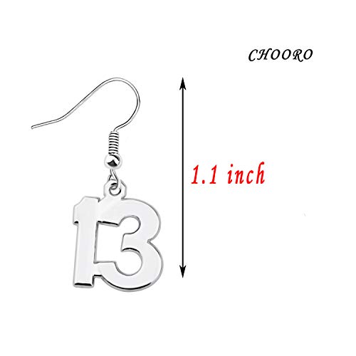CHOORO 13th Birthday Earrings 13 Year Old Gift 13th Birthday Valentines Christmas Earrings Gift2