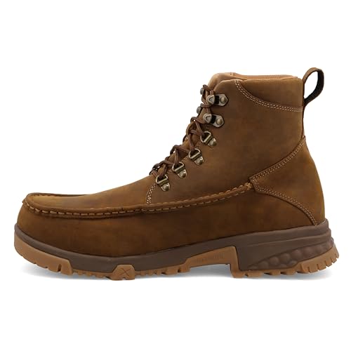 Twisted X Men's 6" Work Boot, Moc Toe Composite Toe with CellStretch2
