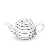 GMUNDNER KERAMIK Teekanne glatt Füllmenge : 0.5 Liter Graugeflammt Geschirr, handgemacht in Österreich