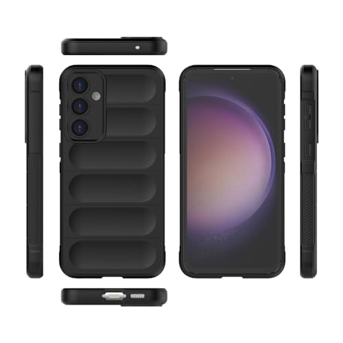 Image of amazon basics Mobile Cover for Samsung Galaxy S23 FE 5G | Full Camera Protection | Liquid Silicon Case | Flexible Bumper Case for Samsung Galaxy S23 FE 5G (Black)