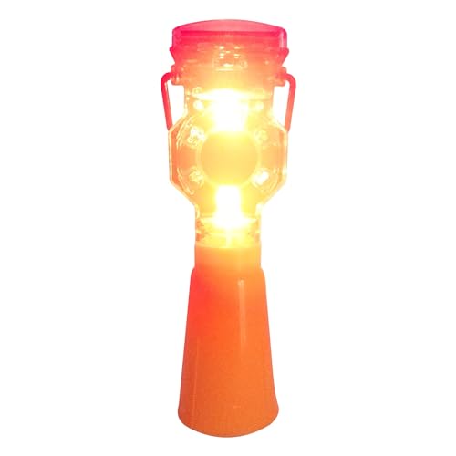 Sinalizador Solar Viário para Cone Obra Luz Solar Automático Chuva Led Energia Solar Estrada Rua Rod