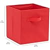 Amazon Basics Foldable Storage Cubes, 6-Pack, Red, 26.6 x 26.6 x 27.9 ...