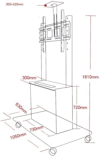 Soporte móvil para TV con ruedas miniatura 3