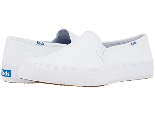 Image of Keds Womens Double Decker Canvas Slip On Sneakers Shoes Casual - Black