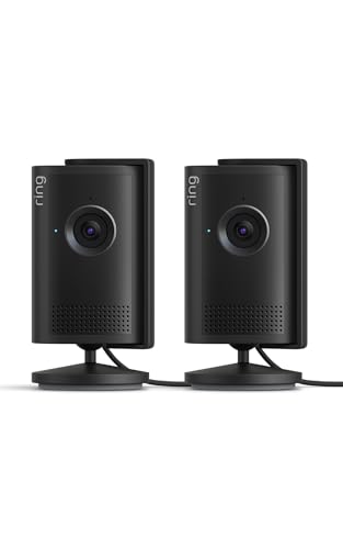 Ring Indoor Camera Plus — Home or Business Security (newest gen), Plug-In, Retinal 2K, 4x Enhanced Zoom, Low-Light Sight, Manual Lens Cover, 30-day free trial of Ring Subscription Plan, 2 Cameras