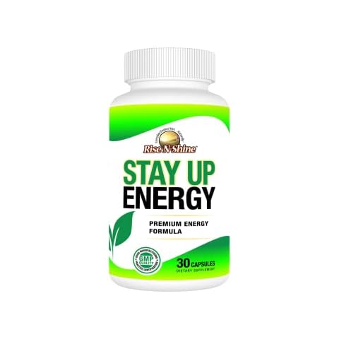 Rise-N-Shine Stay Up Energy Vitamins with Vitamin B6, Vitamin B12, Caffeine Anhydrous & More - Energizer Supplement for Women and Men - 30-Day Supply (30 Capsules) Cover