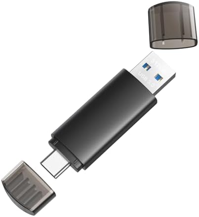 JOIOT 512GB USB C Flash Drive Dual USB 3.0 Flash Drive Type C + USB A Portable Type-C Flash Drive 2-in-1 USB-C Thumb Drive for Smartphone Tablet Computer Mac iPhone 16 Black