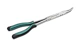 SATA Straight Body Double x-Pliers, with Green Handles & A Long-Nose Design for Access in Tight Spaces - ST70711, 45° Tip