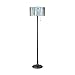 Serena D'italia Tiffany Style Lamps, Blue Contemporary Floor Lamp, Mosaic Stained Glass Lamp and Bronze Finish Base, Double Pull Chain (Blue, White, Yellow)