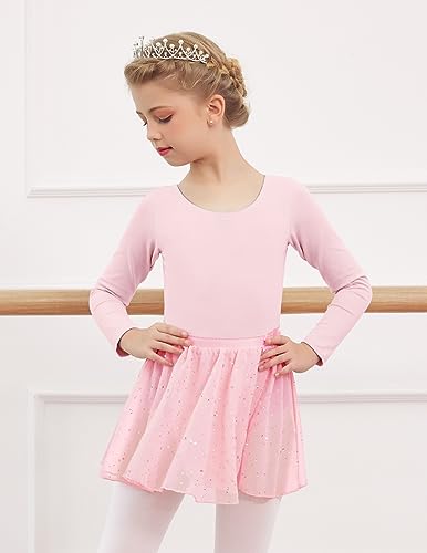 Zaclotre Girls Ballet Skirt Sparkly Chiffon Pull On Dance Skirts For Toddler/Kids Dancewear 2 Pack #TOP1