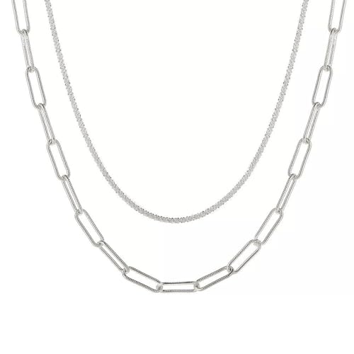 Necklac ��i��925�X�^�[�����O�V���o�[ �L���[�r�b�N�W���R�j�A �_�C�������h�l�b�N���X ���C���[�h�l�b�N���X �����p �ؚ��ȃ`���[�� CZ�_�C�������h�y���_���g�l�b�N���X �ϐF���Ȃ� �h�� �d�˕t���`���[�J�[ �c�C�X�g�`�F�[�� �l�b�N���b�N