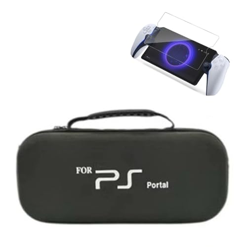 Case Bag Bolsa Estojo de Transporte + Película Vidro Temperado Dureza 9H Compatível com Ps Portal (Preto)
