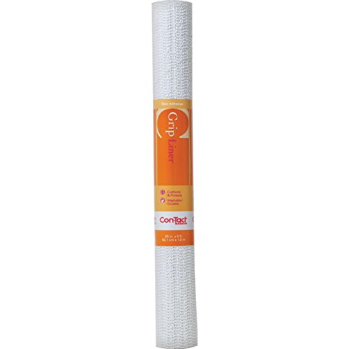 Con-Tact Grip Liner 5 ft. L x 20 in. W White Non-Adhesive Liner