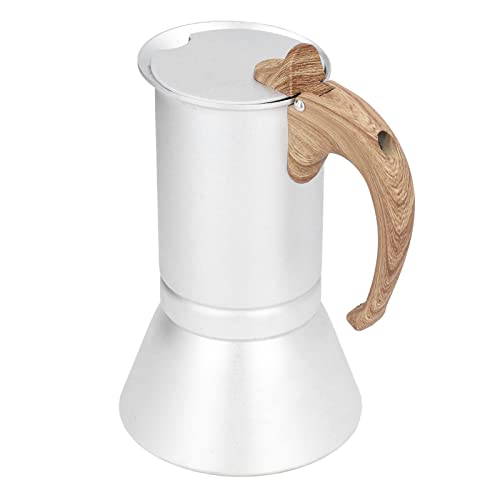 ZJchao Cafetera Percoladora, Cafetera y para Estufa, Cafetera de Aleación de Aluminio, Cafetera con Asa, Cafetera Expresso, Cafetera para Acampar para Eléctrica (300ML)