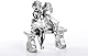 DRW Figur EIN Kinder auf Einer Bank Weiß Perlmutt und Silber, 19 x 11,5 x 22,5 cm