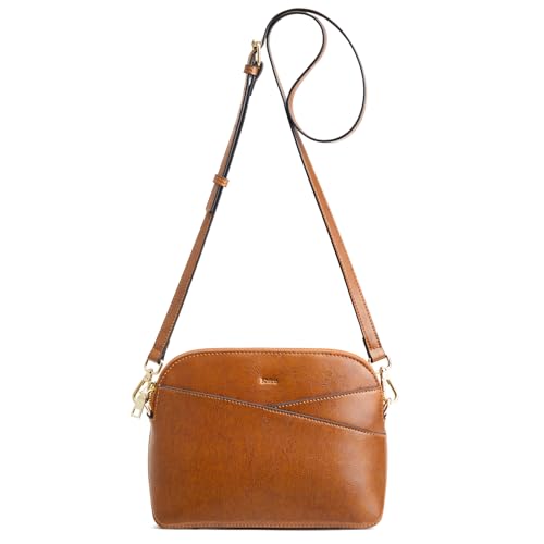 Kattee Leather Crossbody Bags for Women Trendy, Small Purses Handbags Shoulder Bag, Genuine Leather Cross Body Bag for Woman