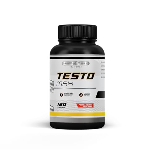 Testosterona hombre | Energía, Fuerza, Musculación y Vigor | Maca Andina, Ginseng, Tribulus y Taurina | Estimulante Energético | Mejora el rendimiento deportivo y muscular | Vigorizante | 120 cápsulas