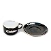 BIBI Espresso Cups Set for Cuban coffee, 6 Small Ceramic Cups with Matching Saucers (3 oz) - Tazas de cafe Cubita