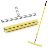 Ferrochef 18 Inch Lightweight T-bar Applicator Bundle with Refill Pad Extendable Pole Stain Polyurethane Applicator for Even Floor Coating