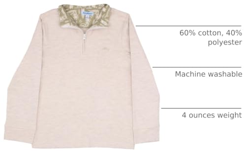 Image of Tommy Bahama Boys Quarter-Zip Pullover Shirt - Lightweight Casual Knit Long Sleeve Sweater for Kids