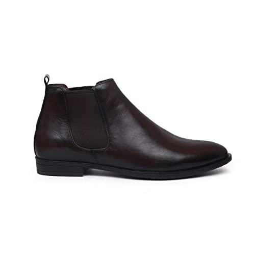 Image of Zoom Shoes ZA4369 Men's Genuine Leather Chelsea Boots | Stylish Slip-On Design with Cushioned Insole | Durable, Comfortable & Trendy for Daily Casual or Semi-Formal Wear