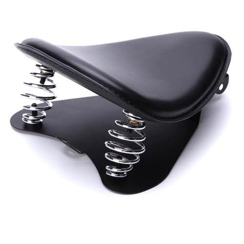 Asiento individual de conductor para motocicleta Bobber con soporte resortes