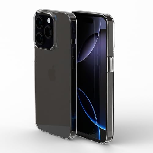 Image of UNBREAKcable Ultra Hybrid Back Case Compatible with iPhone 16 Pro Max | Clear TPU Bumper Cover with Camera Guard Protection | Transparent Anti-Yellowing Case | Scratch Resistant