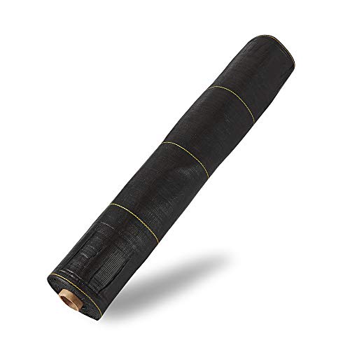 Dewitt Sunbelt Woven Ground Cover, 3.2 oz, Black, 6' x 200' - Durable Weed Barrier Fabric for Greenhouse, Garden, Outdoor Display & Landscaping