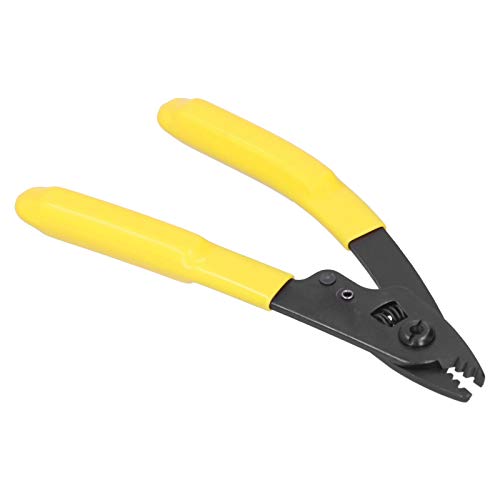 Haofy Pelacables de Fibra óptica de 3 Puertos Tijera de Revestimiento Ergonómica para Núcleo de Cable de Acometida Goma Suave Blanca 900‑250um-125um Herramienta para Instalación