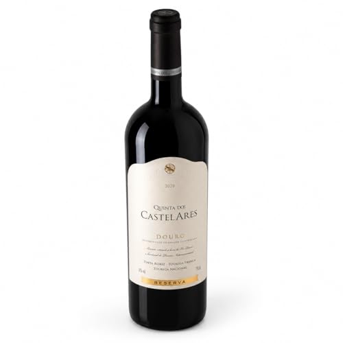 Vinho Tinto Português Reserva Douro Quinta dos Castelares Safra 2020 750ml Envelhecido em Carvalho Encorpado Ideal para Carnes e Ocasiões Especiais