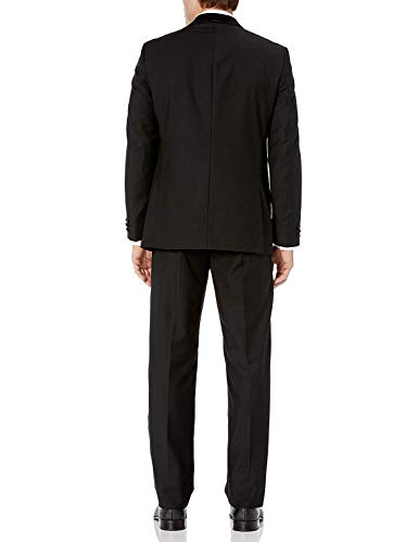 Adam Baker Bello BL301-1 Men's Slim Fit Shawl Collared Tuxedo - Black - 34S