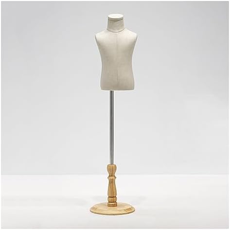 Adjustable Kids Mannequin Torso - Child Dress Form with Wooden Base for Window Display, Ideal for Sewing, Tailoring, and Craft Projects, Height Adjustable (A, 80#)