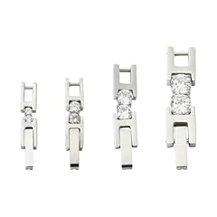 Stainless Steel Color with Rhinestone-4pcs