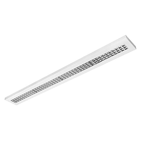 ELG Leuchten Lámpara LED de alta calidad con rejilla de microláminas, 120 cm, 36 W, 4000 lúmenes, 4000 Kelvin, luz blanca neutra, lámpara de oficina Cover