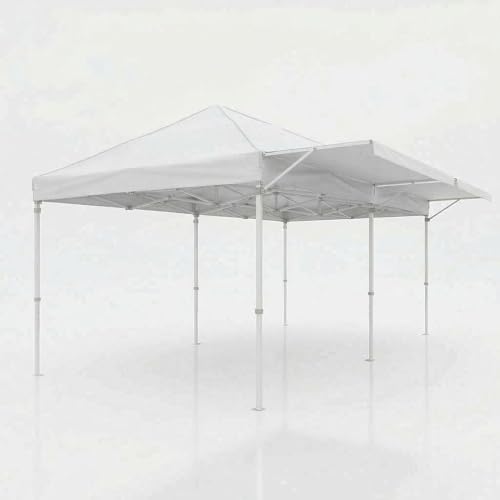 10x20FT Pop Up Canopy Tent - Heavy-Duty Steel Frame, Waterproof UV-Protected Oxford Fabric, Easy...
