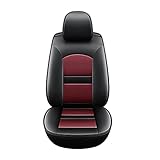【Materiale di alta qualità】Il coprisedile dell'auto è fatto di pelle antipiega di alta qualità con tessuto non tessuto incorporato e schiuma di memoria di rimbalzo, il giusto spessore per farti sentire molto comodo e non sentirti stanco durante la guida.
