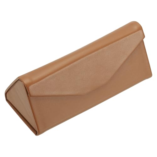 Image of PATIKIL Foldable Glasses Case, Triangle Magnetic Sunglasses Organizer Case PU Leather Hard Eyeglass Case (1 Pcs)