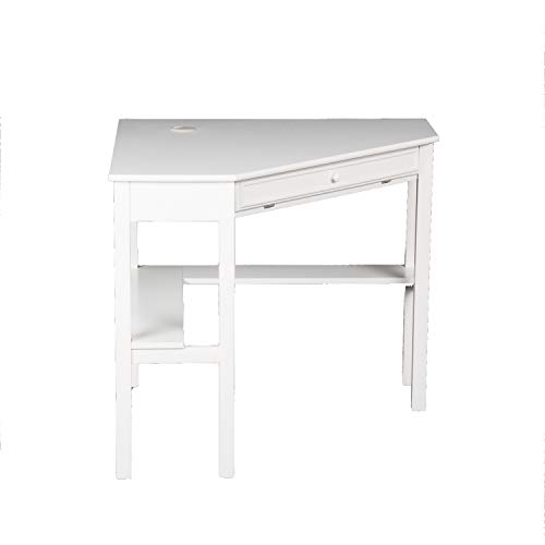 SEI Furniture Space Saving Corner Computer Desk - Writing Desk w/Sliding Keyboard