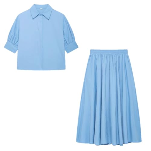 Ensemble chemise et jupe midi pour vos sorties d'été