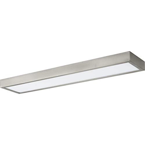 Progress Lighting Everlume Collection 1-Light Brushed Nickel 24-Inch Frosted Glass LED Modern Bath Vanity Light