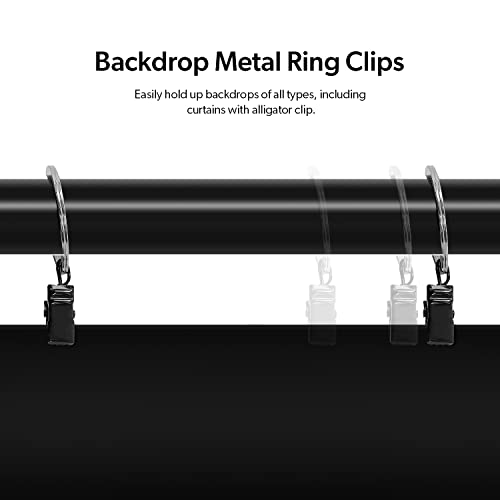 Limostudio 5 X 10 Ft. Black Muslin Backdrop With Ring Metal Holding Clips For Photo Video Studio, Agg1337 #TOP3