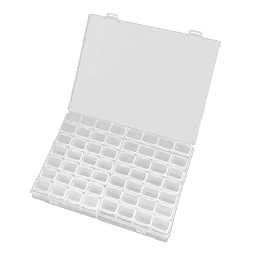 AMLESO Caixa organizadora de brincos transparente com 56 compartimentos para exibição de diamantes e