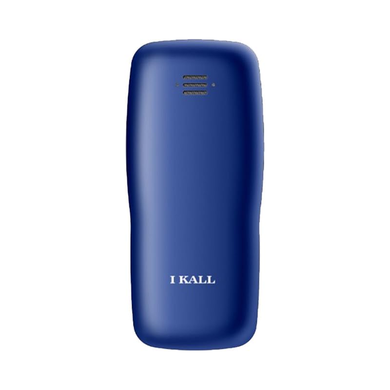 Image of IKALL K100 Mobile | Keypad Mobile Phone | 32MB RAM, 64MB Storage, Expandable 8GB | 1000 mAh Battery, Fast Charging | 1 Year Warranty | Bluetooth, FM Radio(1.8 Inch, Dual Sim, Royal Blue)