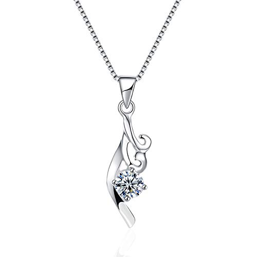 Collier en argent S925 et zircon brillant pour femme raffinée