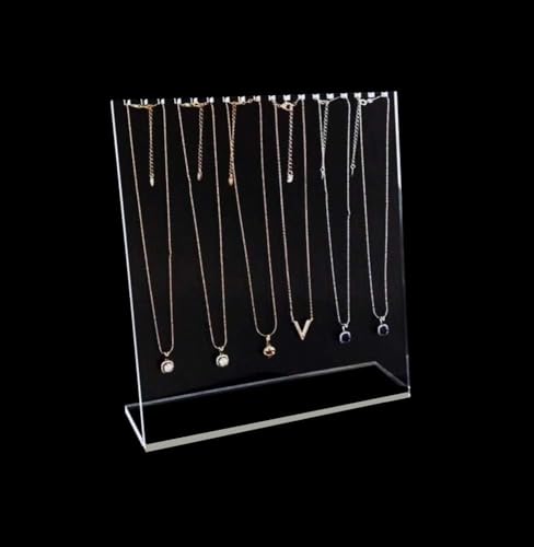 Image of Earrings Holder Acrylic Jewelry Display Rack Stud Earring Organizer for Woman Jewelry (Necklace transparent pack of 01)