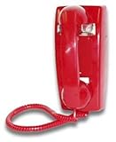 Viking Electronics K-1500P-W Red No Dial Wall Phone With Ringer
