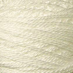 Valdani Perle Cotton Size ~12~ Hilo de bordar, bola de 109 yardas, color blanco #3