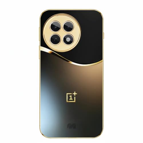 Image of MILLION CASES Midnight Golden Accent Prisma Case for OnePlus 11R, OnePlus 11R Back Cover Case(2023) - TPU | Gold
