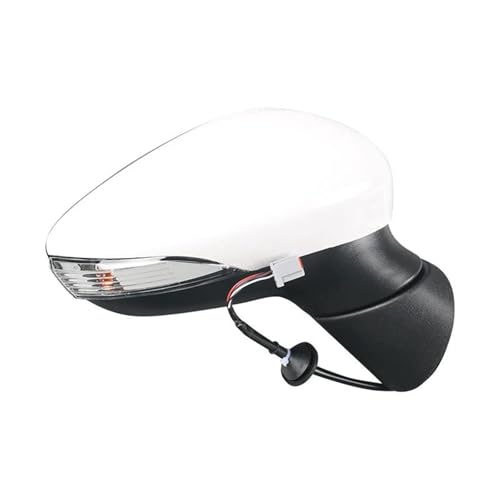 Pour Ford Pour Fiesta 2009-2016 Rétroviseur Extérieur Électrique Avec Clignotants LED(Blanc,côté droit)