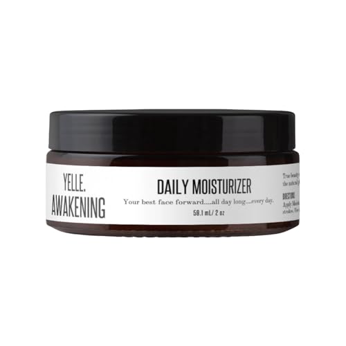 Yelle. Skincare – Awakening Daily Moisturizer – Hydrating Face Cream with Coconut Milk, Honey, Shea Butter & Aloe – For Radiant, Moisturized Skin – 2oz Jar
